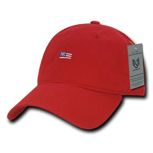 America USA Small Flag Dad Hats - A03