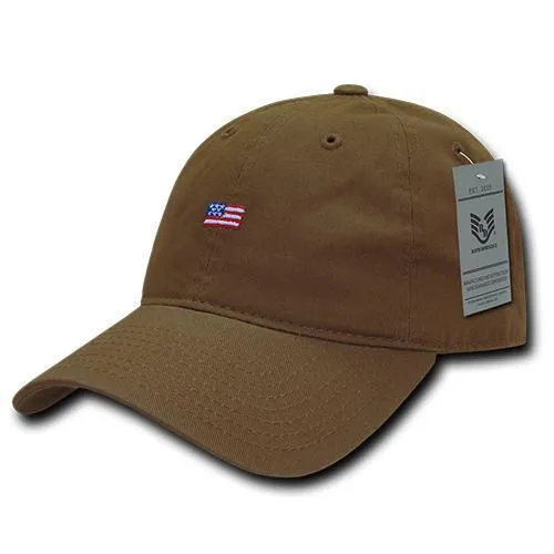 America USA Small Flag Dad Hats - A03