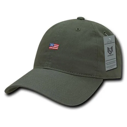 America USA Small Flag Dad Hats - A03