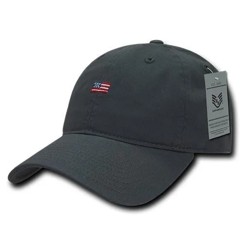 America USA Small Flag Dad Hats - A03