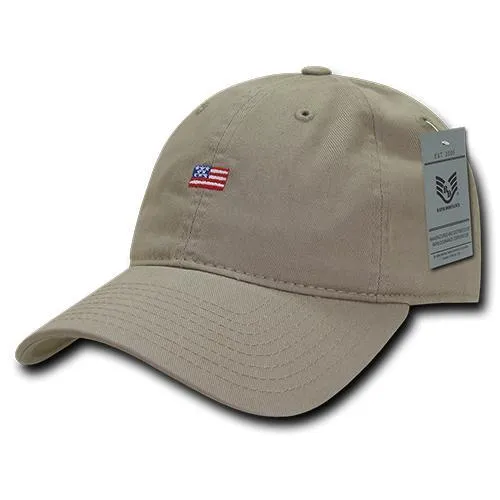 America USA Small Flag Dad Hats - A03