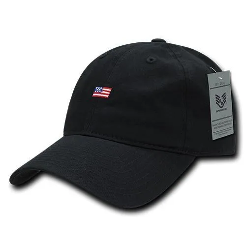 America USA Small Flag Dad Hats - A03