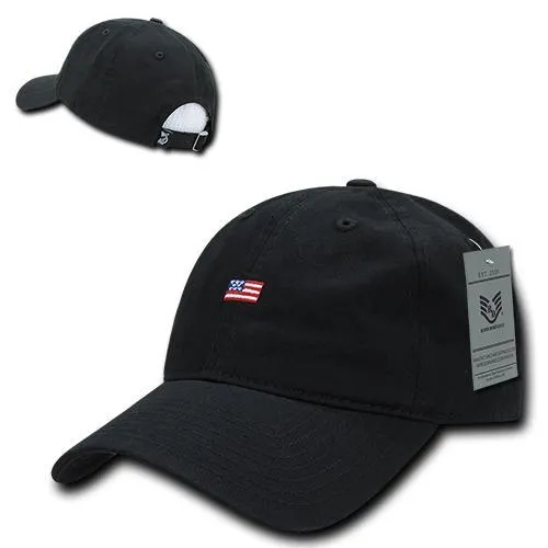 America USA Small Flag Dad Hats - A03