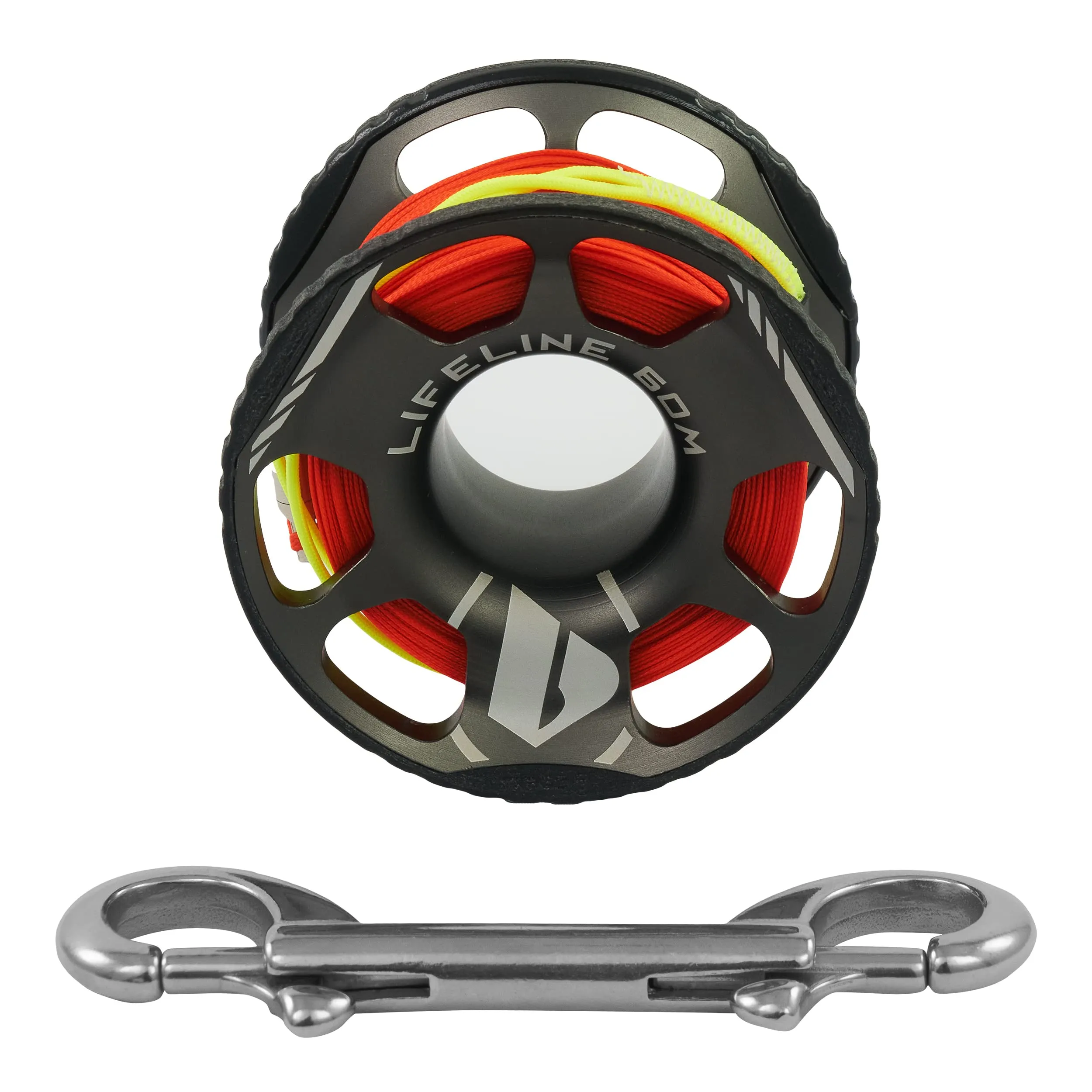 Apeks Lifeline Spool with High Visibility Line and Stainless Steel Bolt Snap