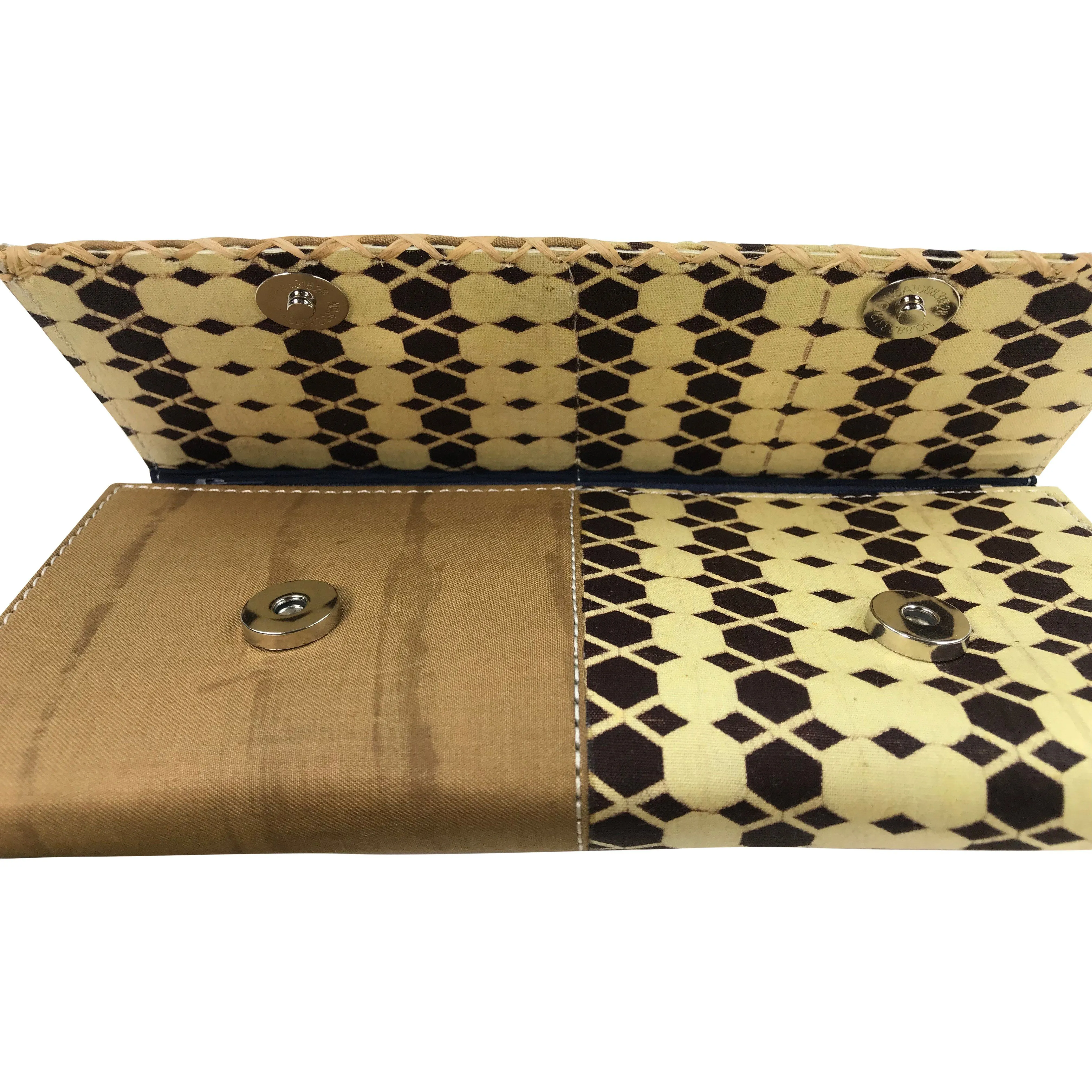 Aveye African Print Ankara Purse Wallet - Brown