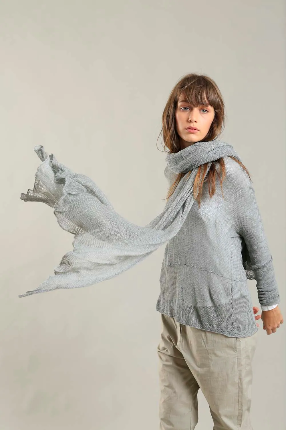 Big Air Bamboo & Soy Scarf - Silver Gray