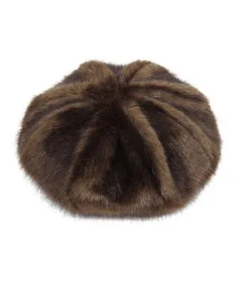 Brown Treacle Faux Fur Beret