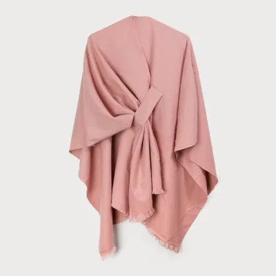 Caracol Solid Wrap Shawl w/ Loop 6180-PNK Pink