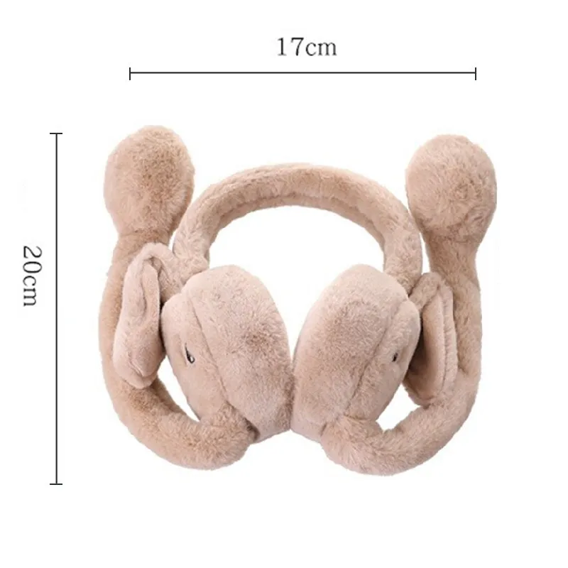 Earmuffs with cute jumping rabbit ear