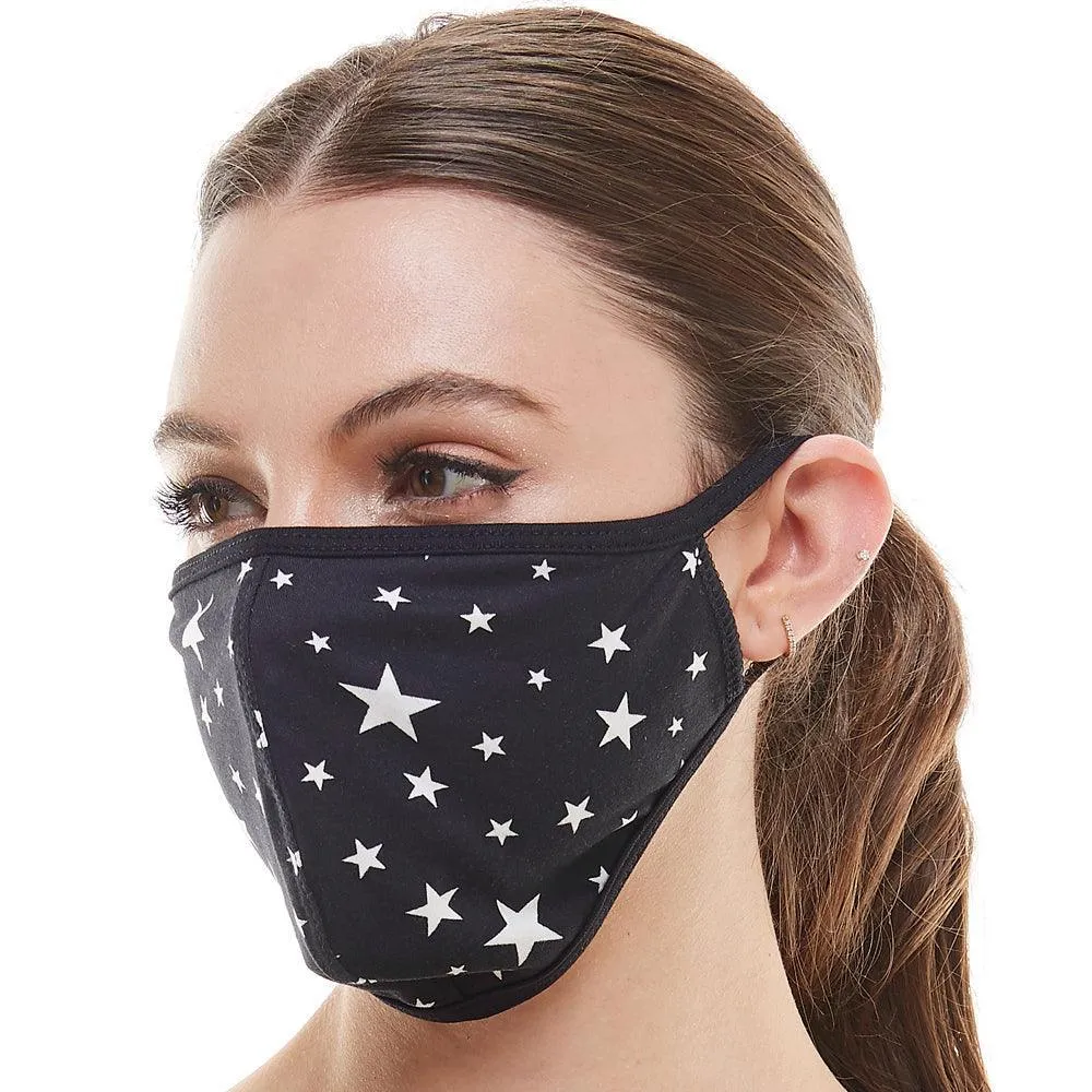 fashion washable reusable breathable fabric ear loop fabric face masks