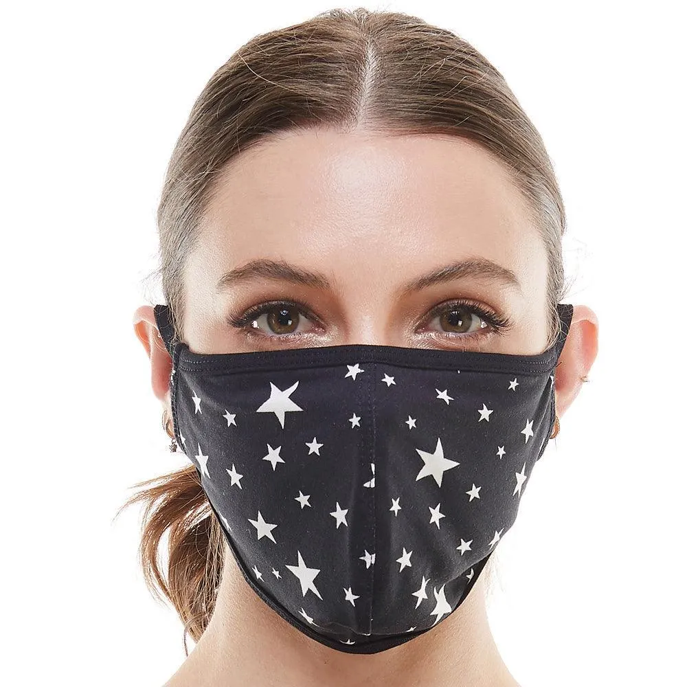 fashion washable reusable breathable fabric ear loop fabric face masks