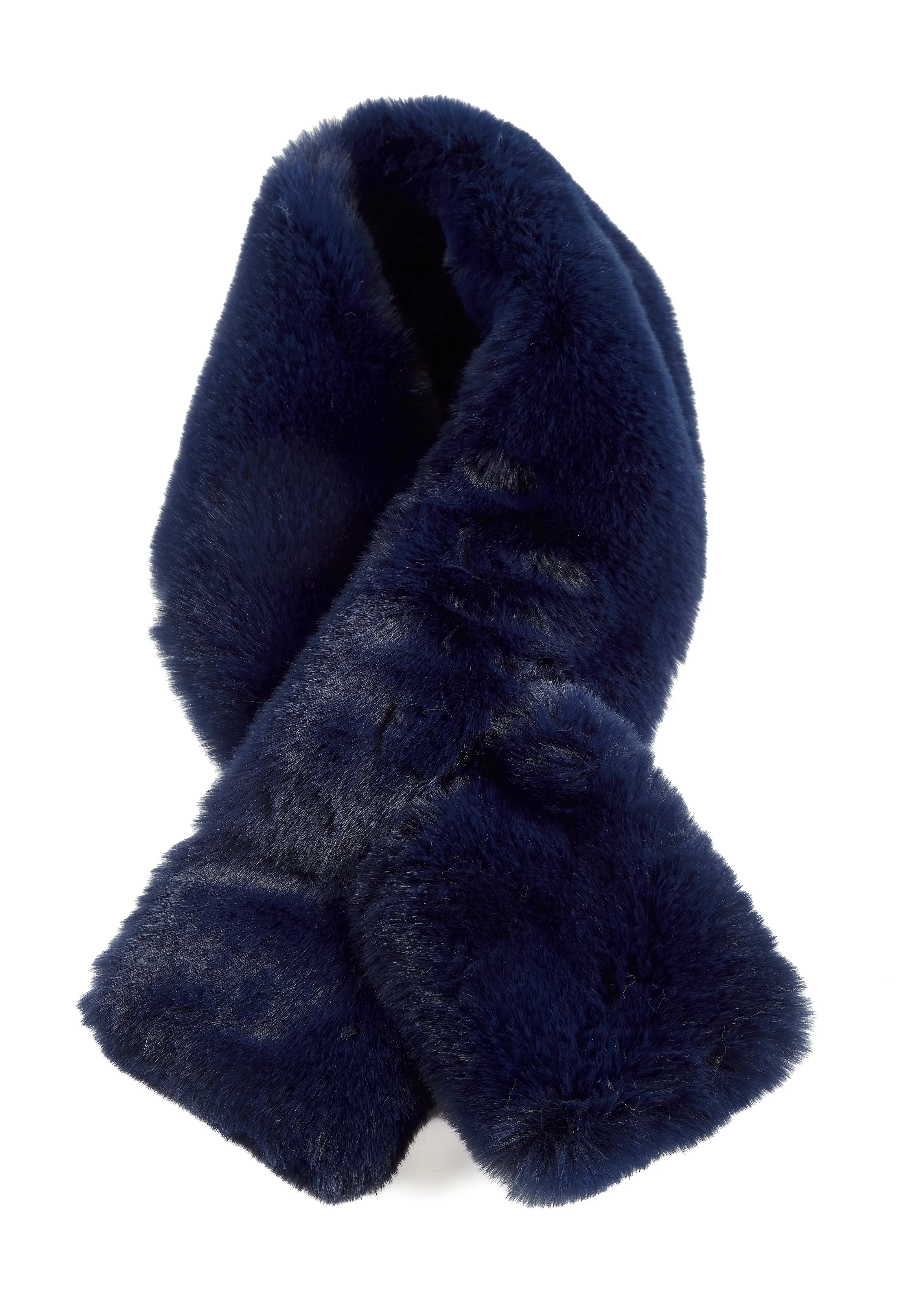 Fur5Eight Navy Faux Fur Loop Scarf