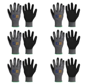 Handlandy Sandy Nitrile Coated Gloves Gardening Breathable 1132 (6 Pairs)