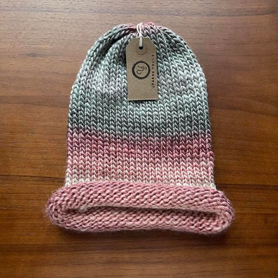 Handmade knitted ombré beanies - choose your colour