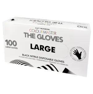 Hi Lift Colour Master Nitrile Disposable Black Gloves (100 pieces) Large