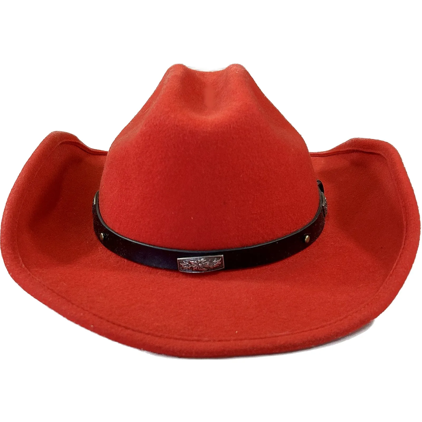 Kid's Red Soft 100% Wool Felt Western Hat