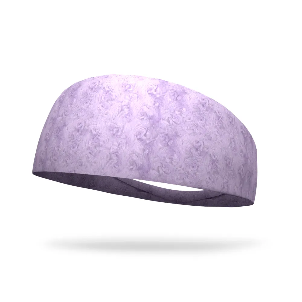 Lavendar Furry Headband - Tapered