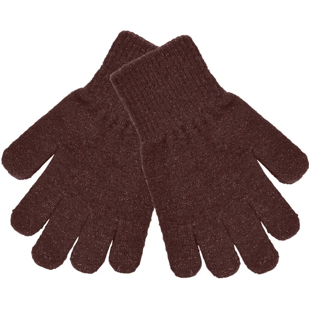 MAGIC Knitted Gloves Glitter 3 Pack - Dark Mink-Black-Antrazite