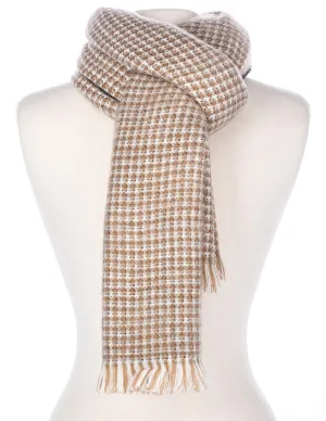 Men's Milan Two-Tone Reversible Winter Scarf - Beige/Off White