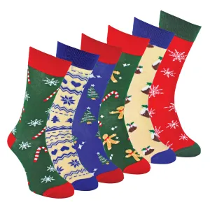 Mens Novelty Christmas Patterned Socks | Festive, Comfortable Multipack Options