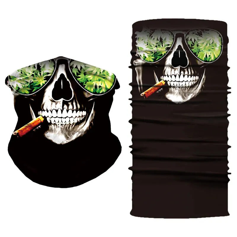 Multifunctional Sun Mask Skull Pattern Cycling Mask Scarf