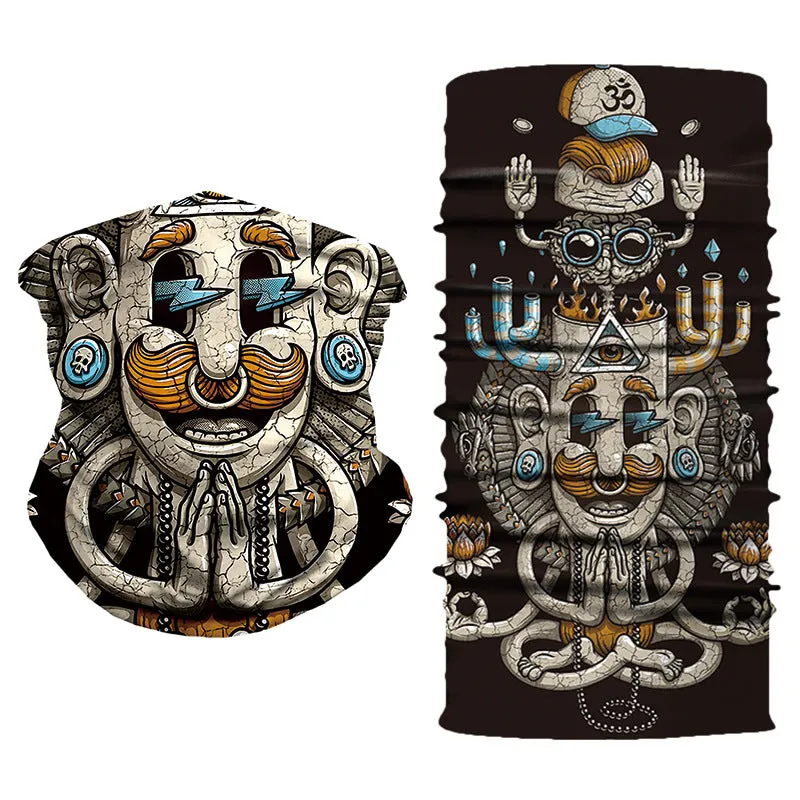 Multifunctional Sun Mask Skull Pattern Cycling Mask Scarf