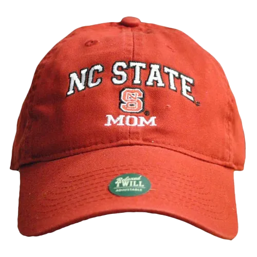 NC State Wolfpack Mom Red Relaxed Fit Adjustable Hat