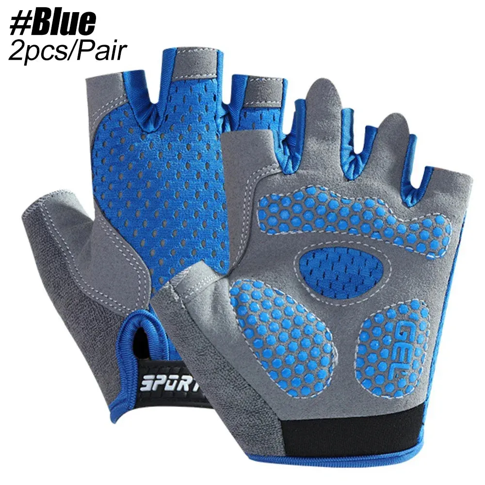 Outdoor Sports Cycling Half Finger Gloves For Boys Girls, Antislip Breathable Thin Spring Summer Gloves, Bicycle Riding Equipmen