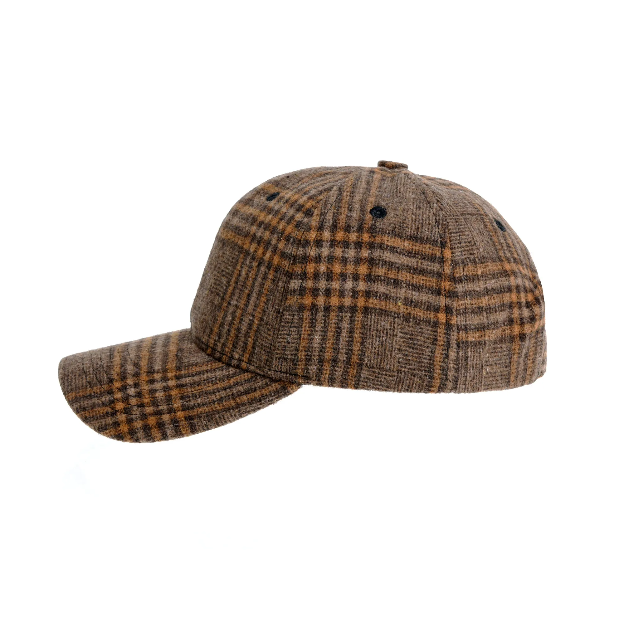 Plaid Checked Baseball Cap Winter Soft Outdoor Dad Hat YZ10098