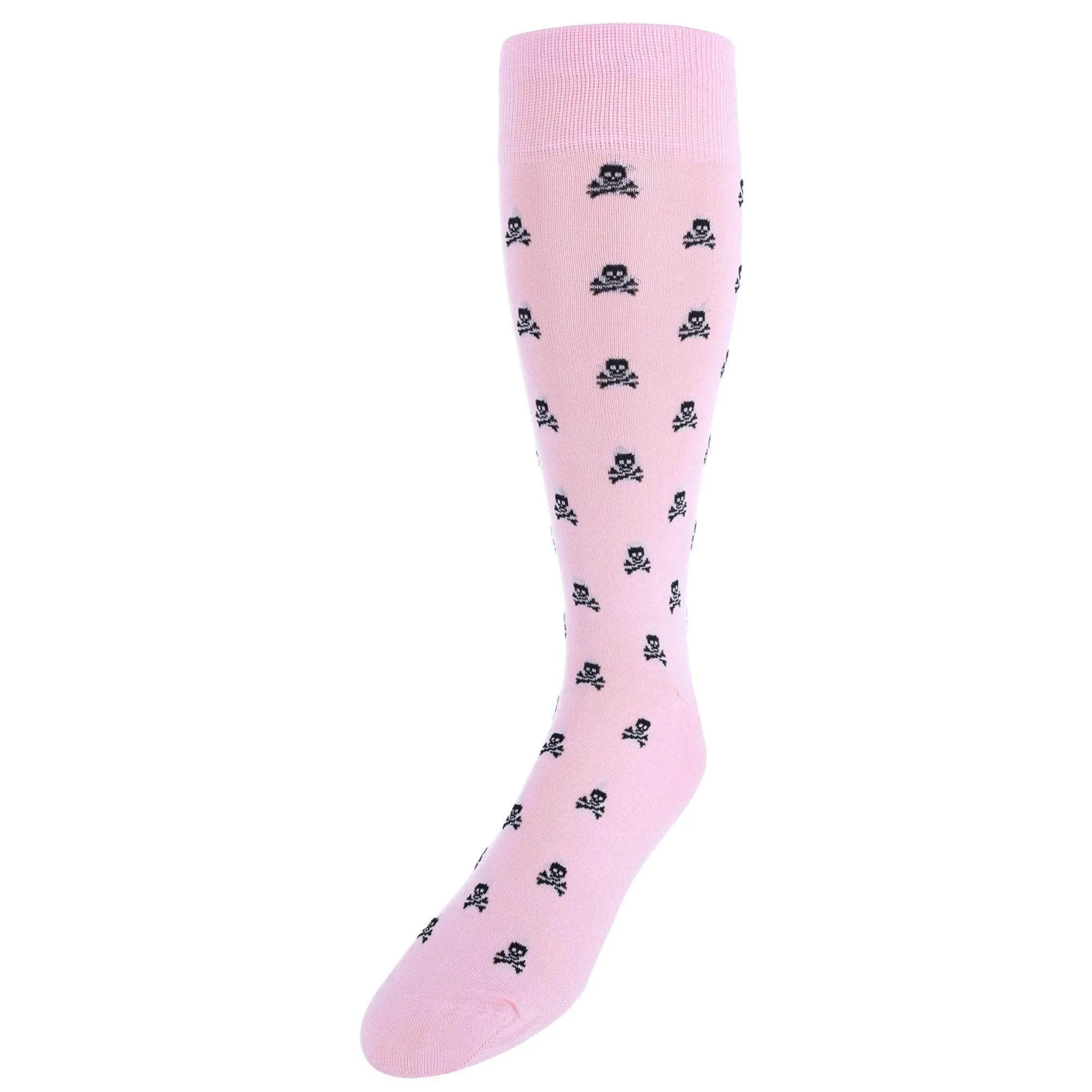 Rodger Skull and Cross Bones Mercerized Cotton Mid-Calf Socks