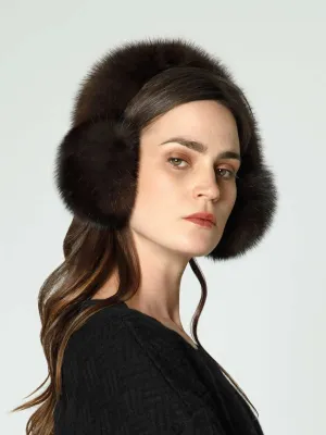 Sable fur earmuffs