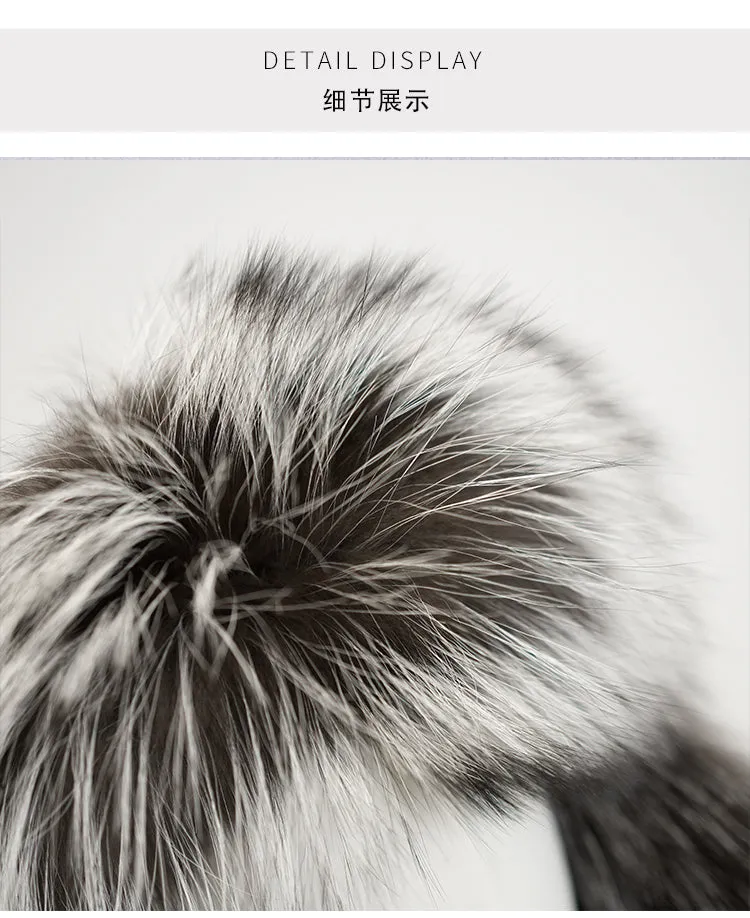 Silver Fox Hat Mink fur hat