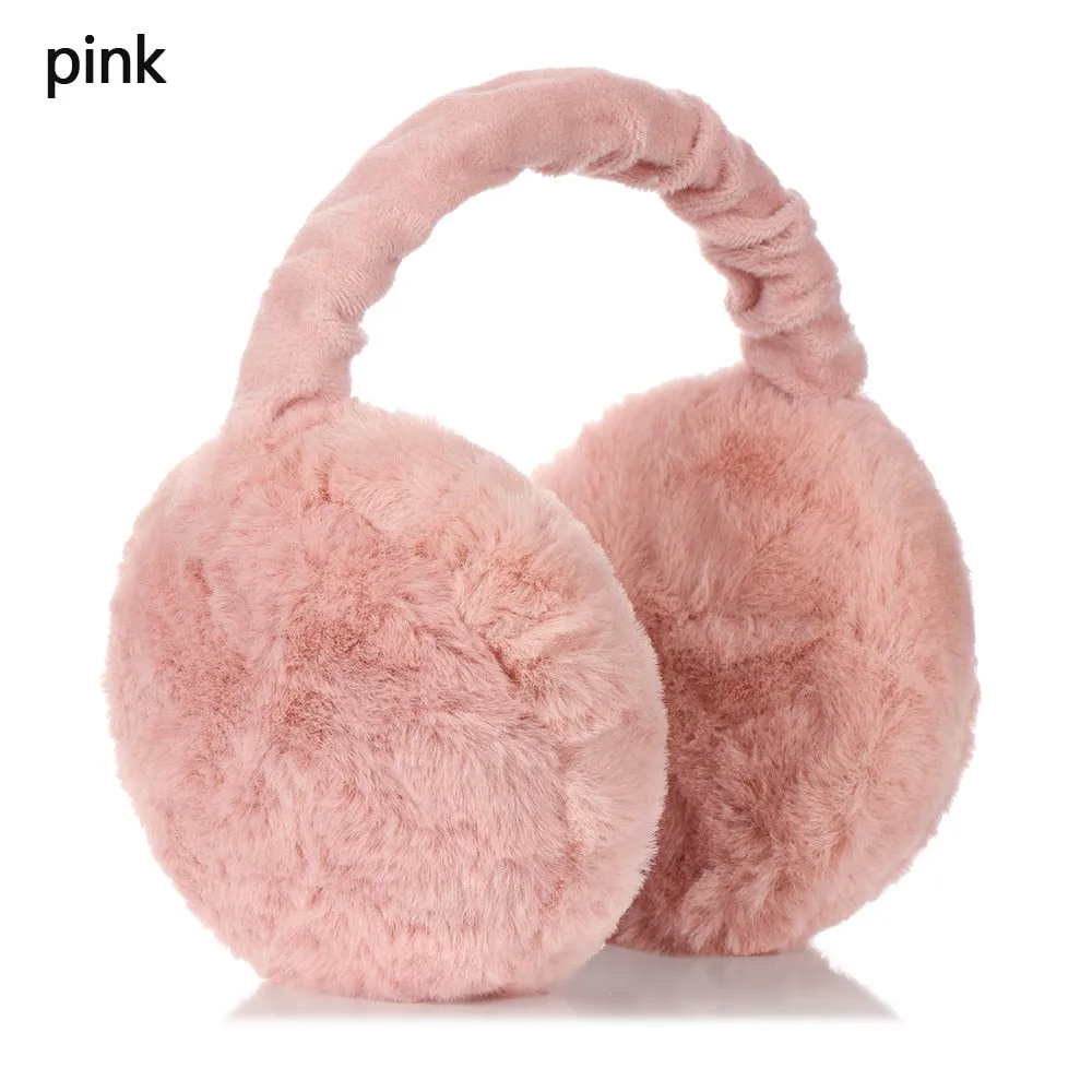 Soft Plush Ear Warmer Winter Warm Earmuffs for Women Men Fashion Solid Color Earflap Outdoor Cold Protection Ear-Muffs Ear Cover