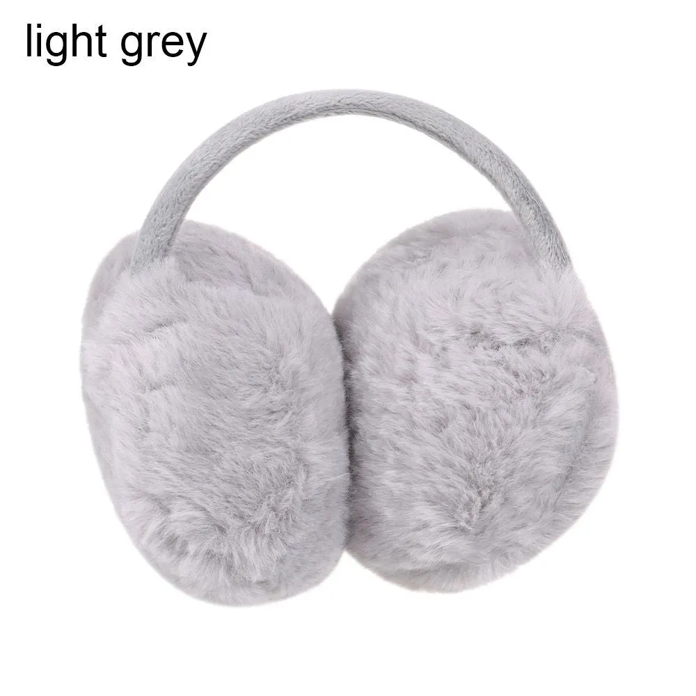 Soft Plush Ear Warmer Winter Warm Earmuffs for Women Men Fashion Solid Color Earflap Outdoor Cold Protection Ear-Muffs Ear Cover