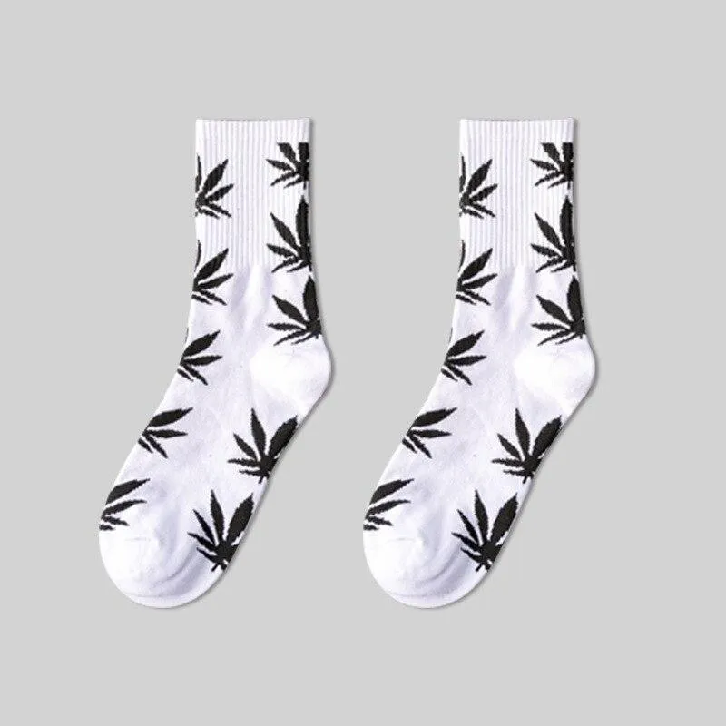 Unisex Cotton Floral Breathable Crew Socks