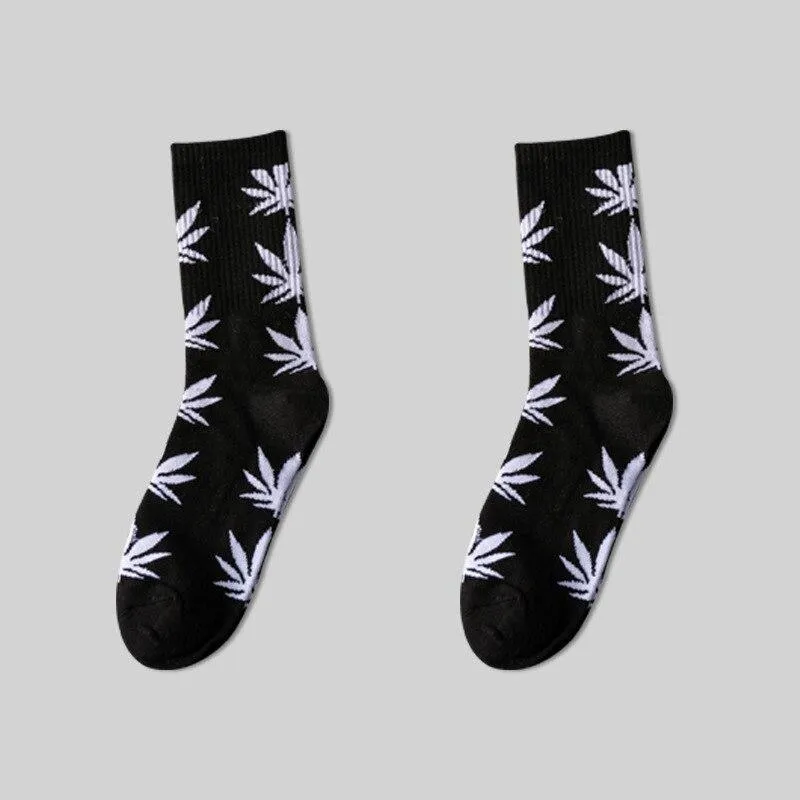 Unisex Cotton Floral Breathable Crew Socks