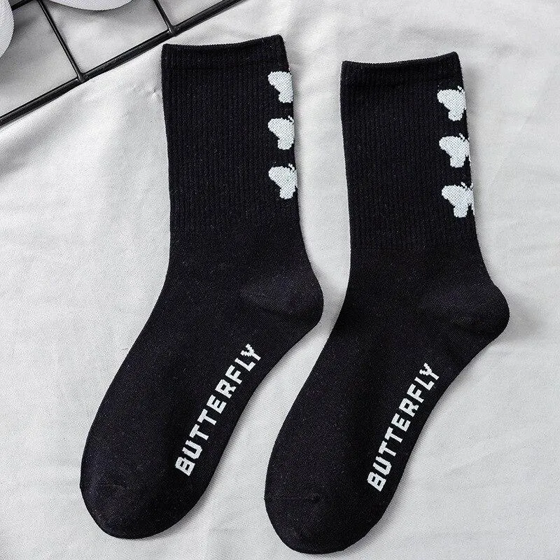 Unisex Cotton Floral Breathable Crew Socks