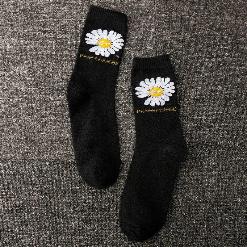 Unisex Cotton Floral Breathable Crew Socks