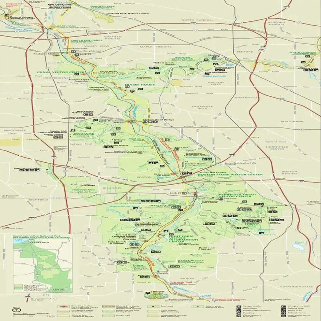 Wear a Map Cuyahoga Valley National Park Map Neck Gaiter