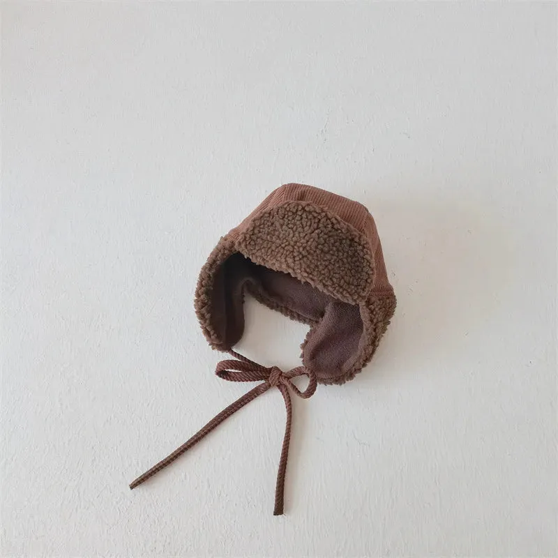 Windproof Corduroy Cap with Earmuffs