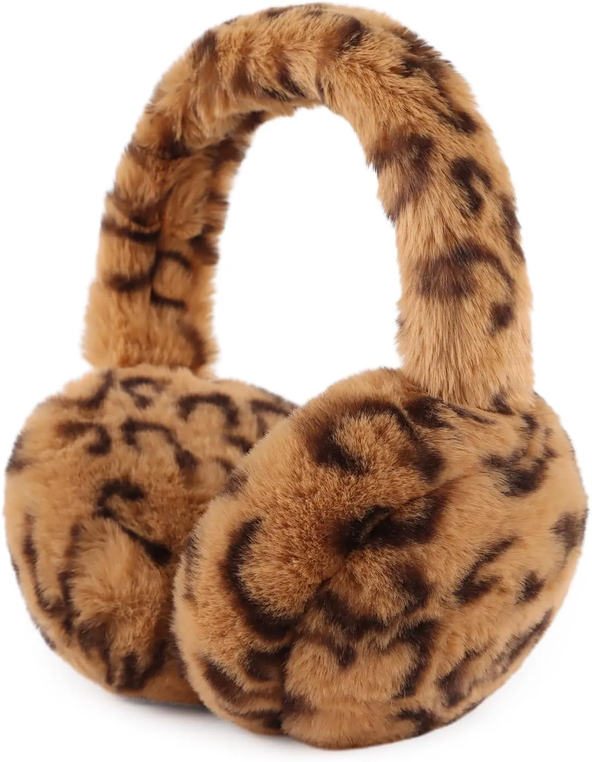 Yellow Foldable Faux Fur Winter Style Ear Muffs