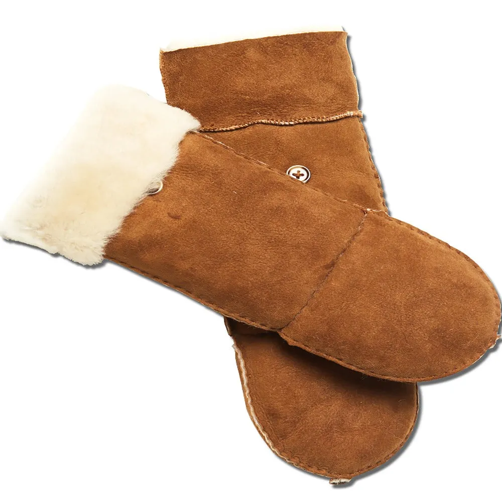 YISEVEN Women's  Sheepskin Shearling Leather Gloves(Mittens)